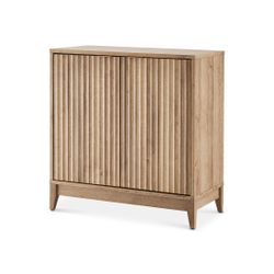 mopio Brooklyn Storage Cabinet, Modern Farmhouse Entryway Accent Case, Buffet Sideboard, Console Table, Credenza, Wood Modular Organizer with Doors & 