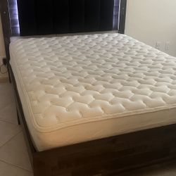 Queen Bed Frame With mattress 