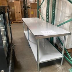 Clearance Stainless Steel Table 84W x 30D x24H ins 10185