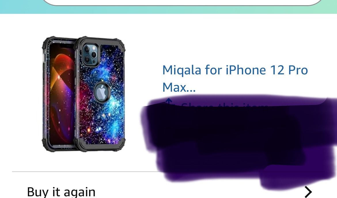 Galaxy phone case -- fits iphone 12 pro max