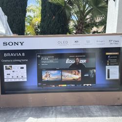 77XR80CB 77” Sony Smart 4k Oled Bravia 8 Tv