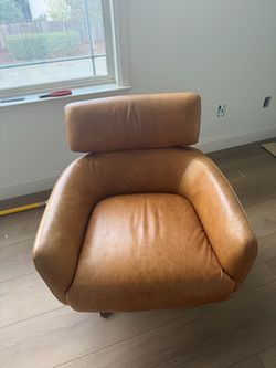 Leather sofa chair