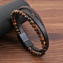 Mens Leather Bracelet