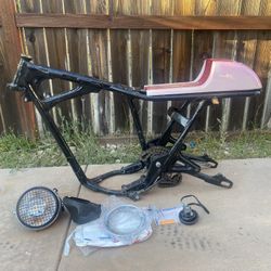 Honda Cb450 Cafe Racer Vintage Motorcycle Frame Seat Parts Cb 450