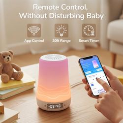 New Mewaii White Noise Sound Machine with Night Light