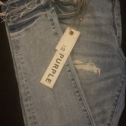 purple jeans