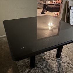 Large Black Coffee Table – 4.5’ x 4.5’ (Square) – Sturdy & Modern