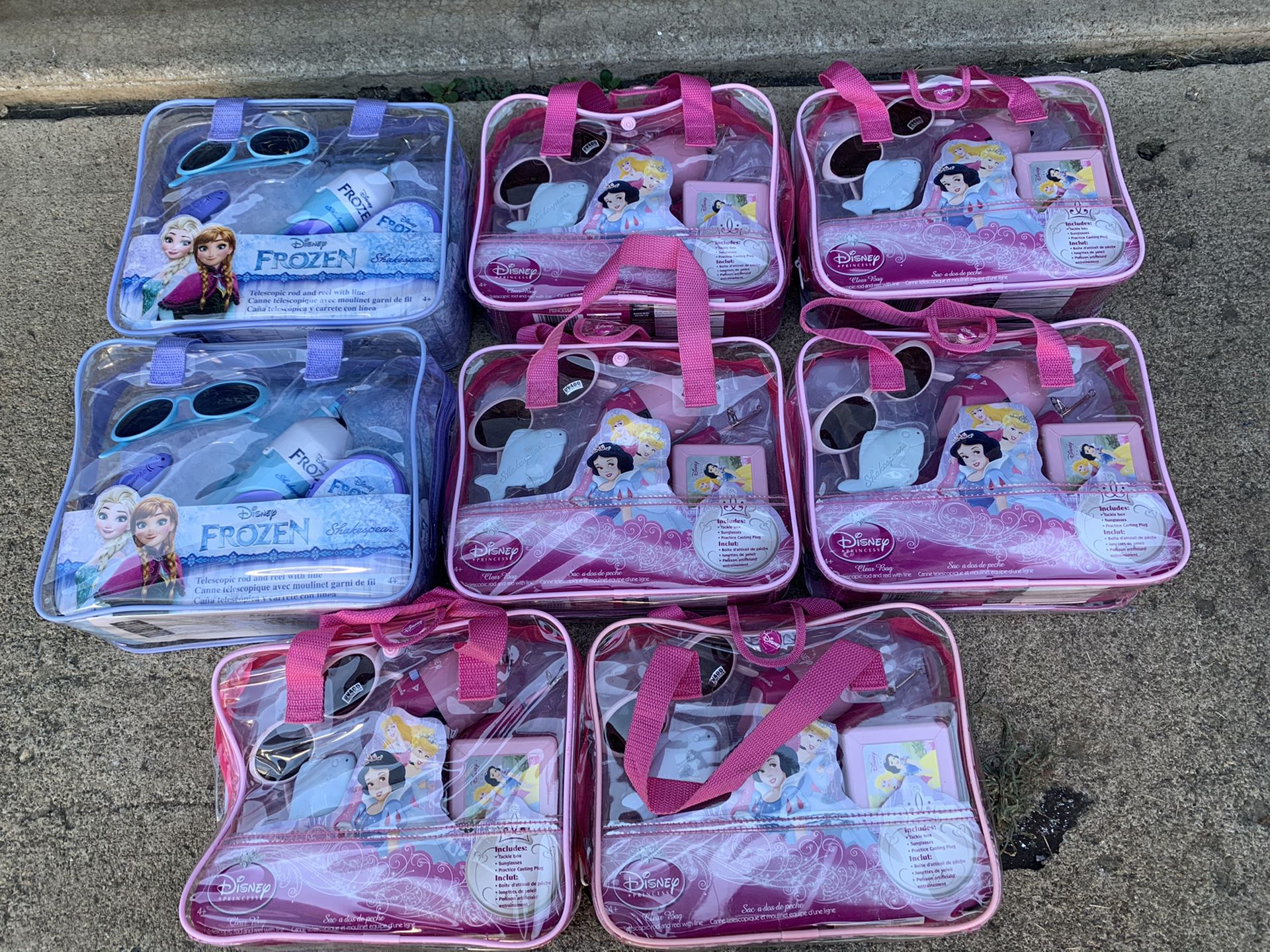 Eight Disney fishing pole Kit for a little girls