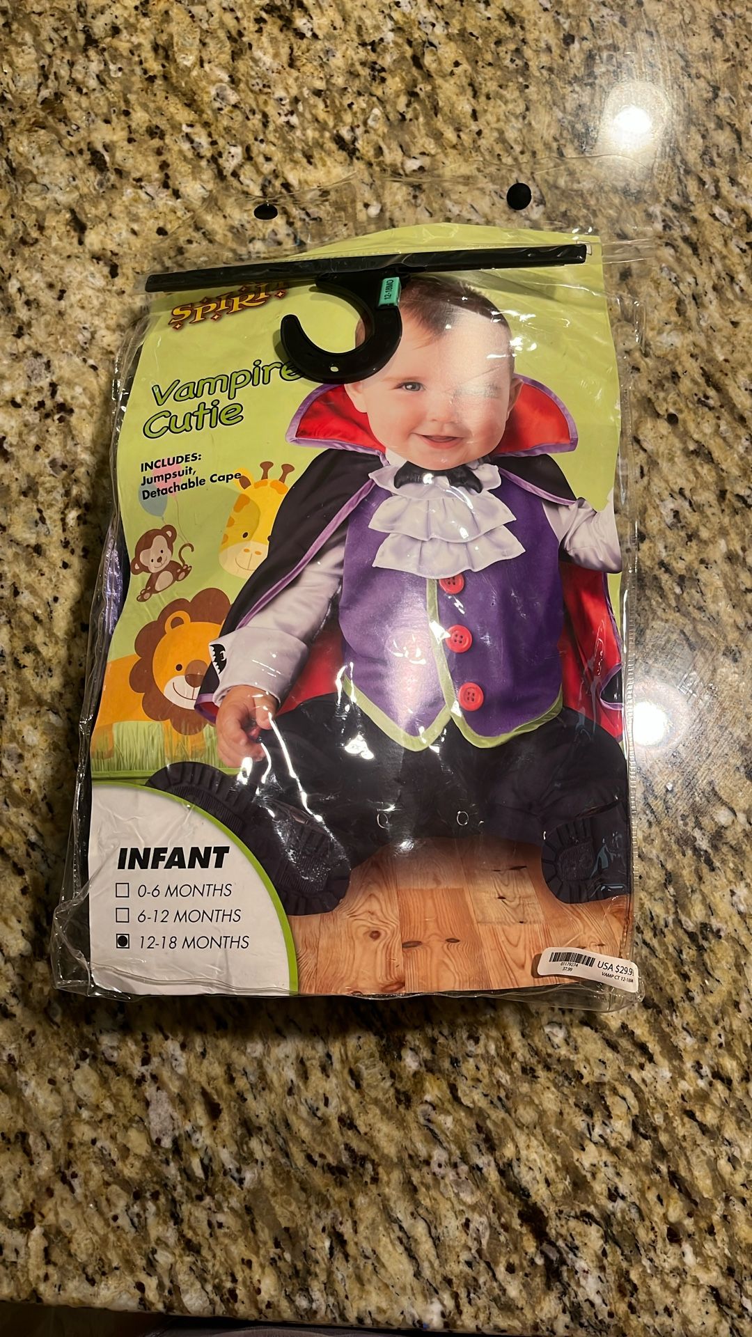 Baby Vampire Costume 12-18 Months