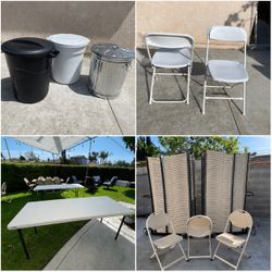 Folding Chairs and Folding Tables