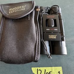 Rugged Exposure 10x25 Compact Binoculars Fully Coated Optics With Case 