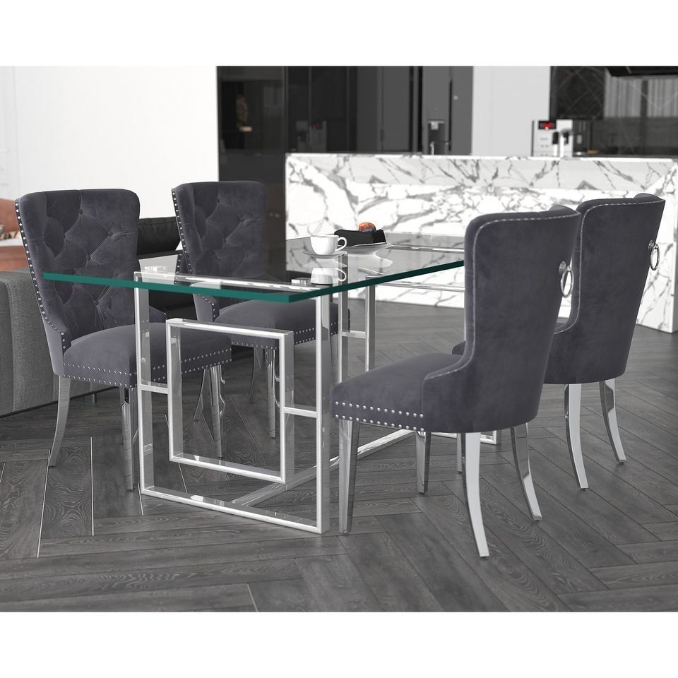 Brand New Contemporary Design Glass Dining Table on Promotion