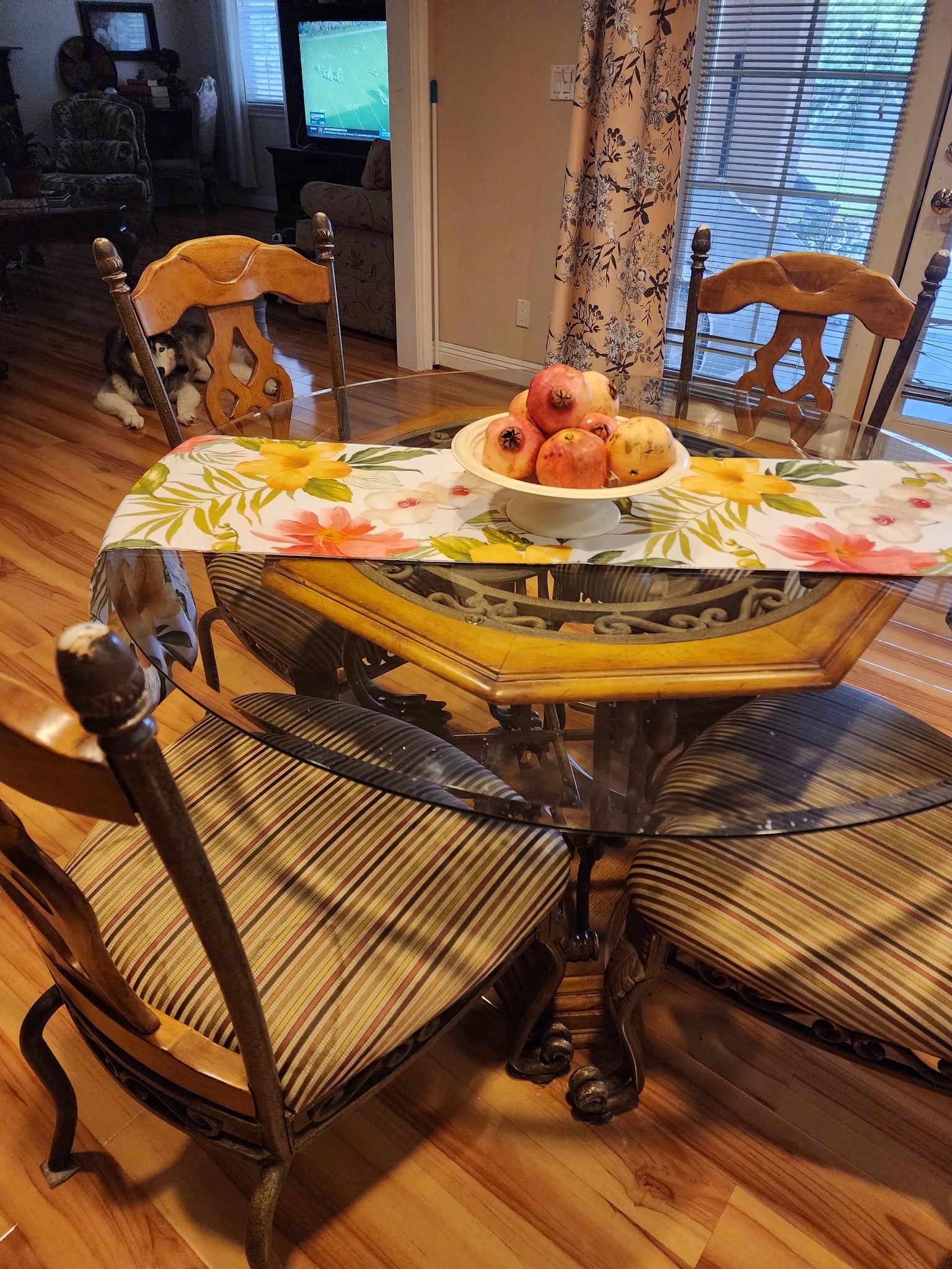 Glass Dining Table Set – 4 Chairs