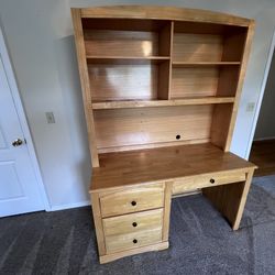Desk With Drawers And Shelves