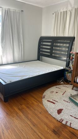 Queen Bed frame And Night Stand