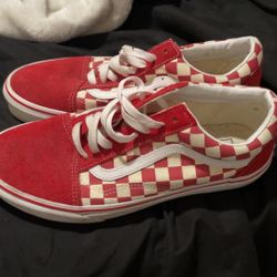 Red Checkered Vans