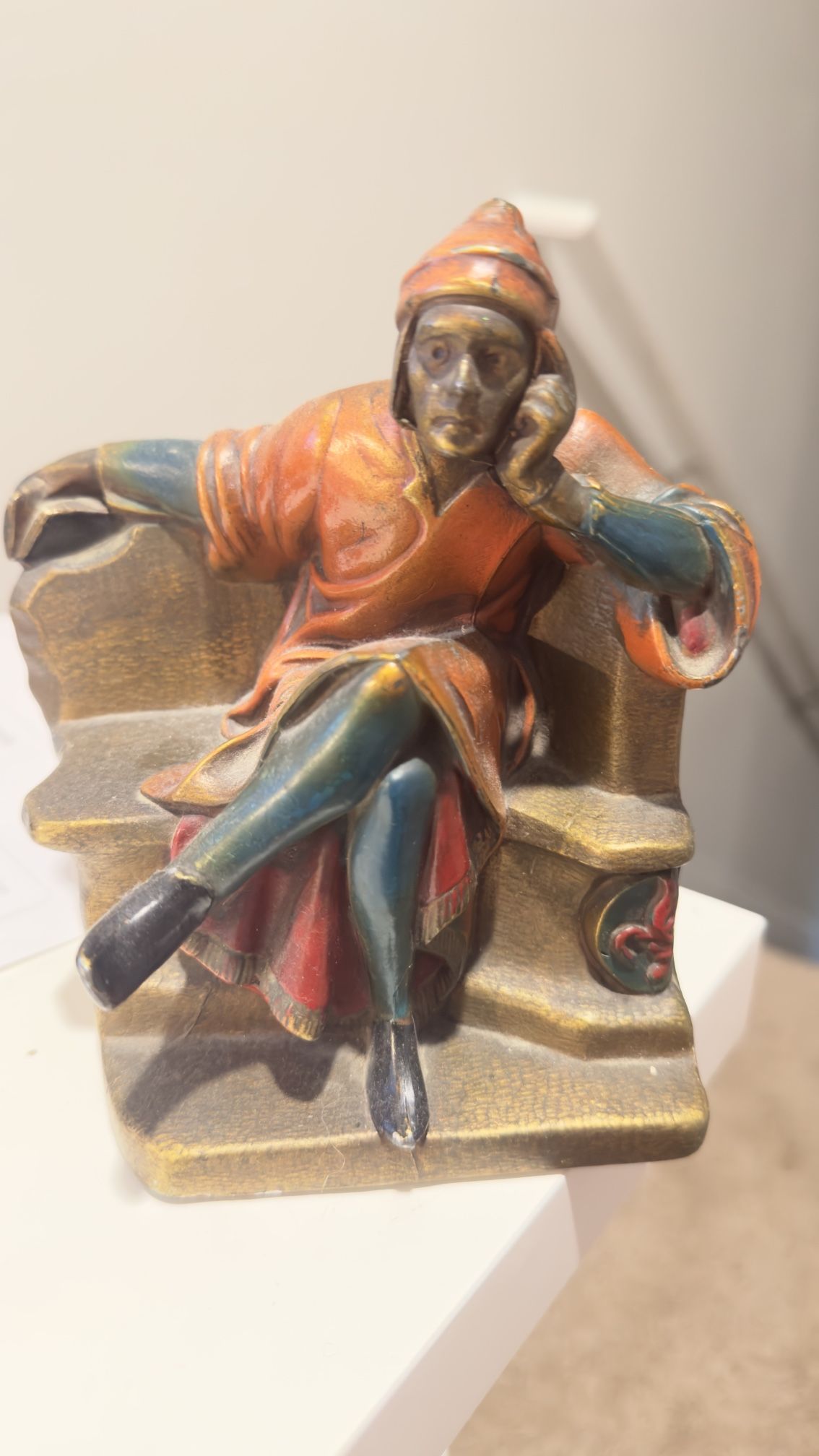 Spelter Florentine Scholar Figure