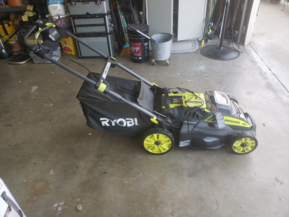 Ryobi 20" 40 volt self propelled lawnmower