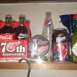 70th Anniversary Redwings 6 Pack Coke Bottles