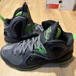 Nike Lebron 9 IX Dunkman Dark Grey Volt CLEAN OG RARE 469764 006 Mens Size 11.5