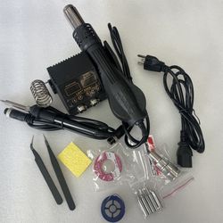 2 in 1 Hot Air Rework Digital Soldering Station Heat Gun and Soldering Gun