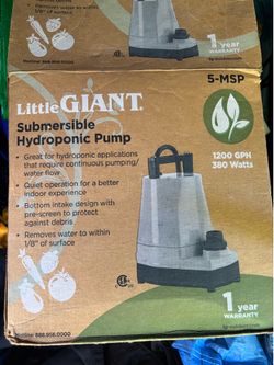 Little Giant submersible hydroponic pump