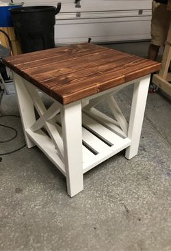 Rustic end table