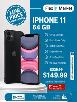 🔥 iPhone 11 64GB Unlocked Black – Only $149.99! ONLY 2 LEFT! 🔥