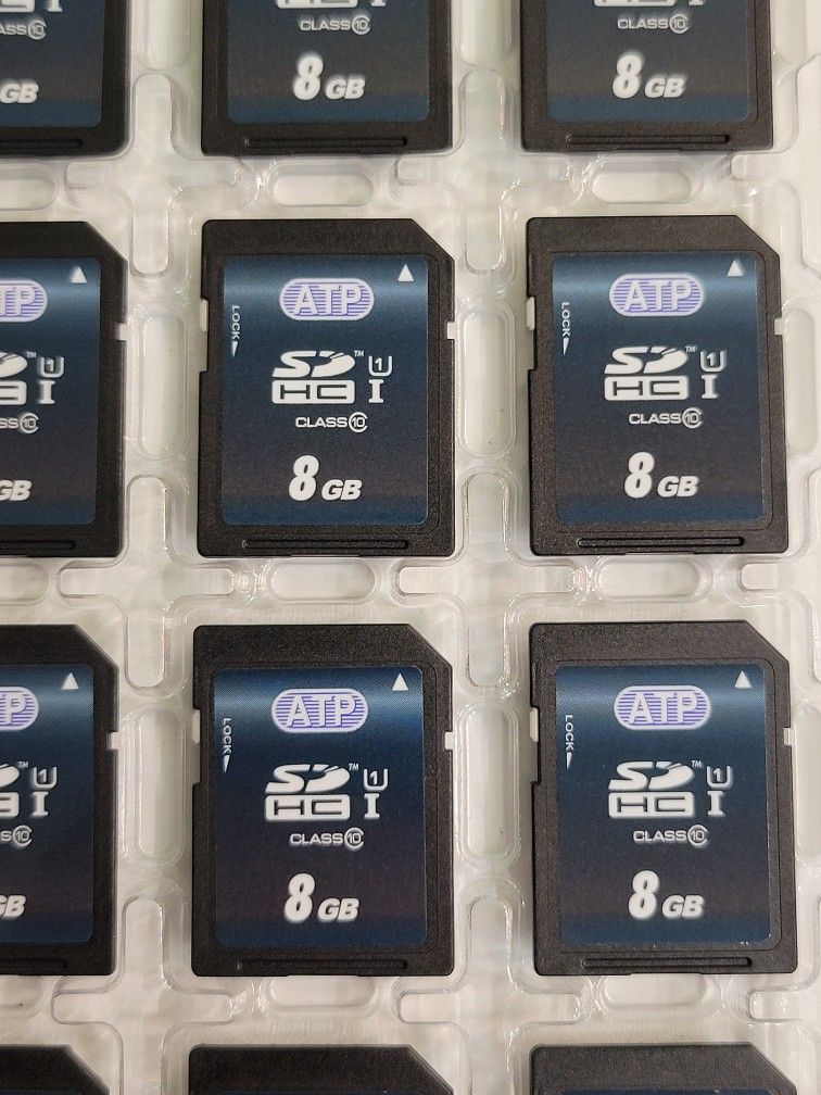 Lot Of 10 - Brand New ATP Memory Card SDHCâ„¢ 8GB Class 10 MLC