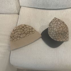 2 Coach Hats - Baseball Cap & Stocking Cap
