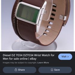 Genuine, Leather Diesel Analog Watch For Classy Men