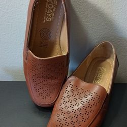 Cklass Days Comfort Brown Wedge Leather Shoes 6.5 Women's