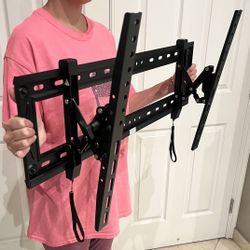 New In Box 50 To 90 Inches Extendable Tilt TV Television Wall Mount Bracket Stand With Mounting Hardware 160 Lbs Capacity