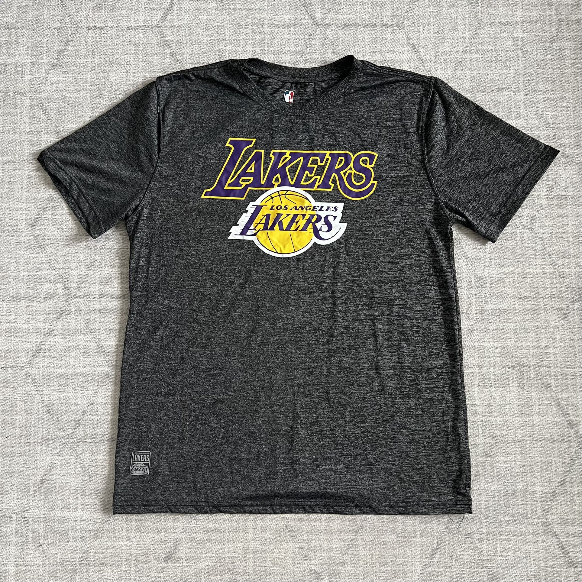 NBA Basketball Los Angeles Lakers Men’s Grey Athletic Jersey Shirt LARGE