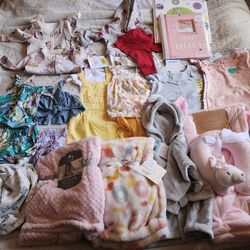 Baby Clothes & Blankets Bundle 