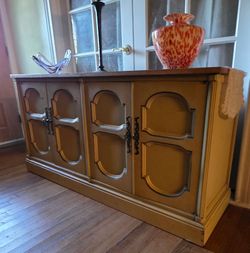 Vintage Solid Wood French Buffet Cabinet