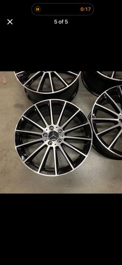 19” Black Machine-Faced Staggered Mercedes OEM Style Wheels