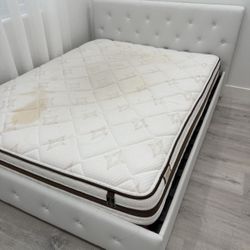 Queen Bed Frame Only - $80 (Minor Damage)