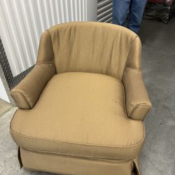 Bronze Barrel Chair New Upholstery 