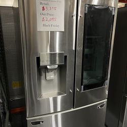 LG 30cf Wi-Fi InstaView Refrigerator Freezer LRFVS3006S Craft Ice 3997