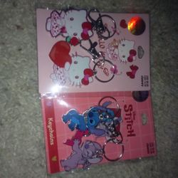  Hello Kitty And Stitch Key Chain