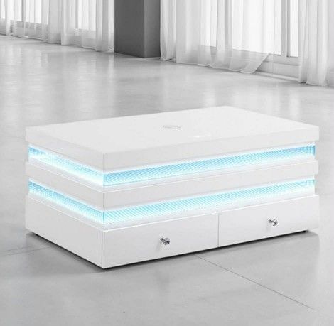 Coffee Table/Bluetooth/LED/Charging Station 