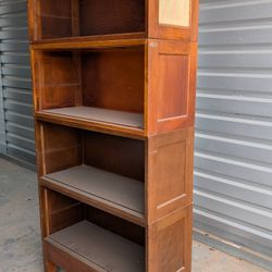 Vintage Solid Walnut Stacking Bookshelf 