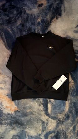 Alo Yoga Black Crewneck Sweatshirt