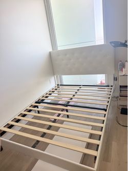 Full White Bed Frame