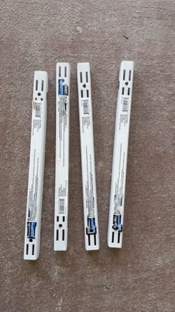 Set of 4 Everbilt 12" Regular Duty Vertical Rails - White