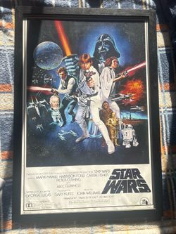 Framed Star Wars poster