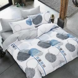 Duvet Cover  King Queen 3pc set Soft 100% Washed Microfiber Breathable Bedding Duvet Cover Set with Zipper Ties 