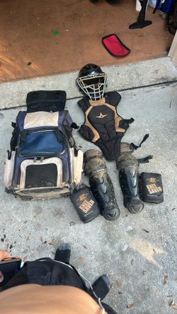 Youth All Star catchers gear With Boombah rolly bag