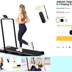 Under Desk Treadmill, Walking Pad 2 in 1 Folding Treadmill